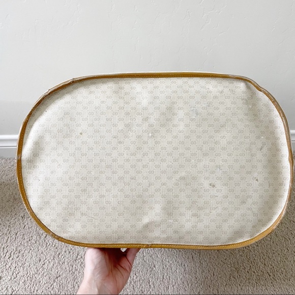 Gucci 70s Weekender Large Bag Micro Monogram Cream Tan - Picture 14 of 16